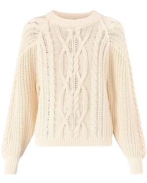 Free People Frankie Cable Jumper Cream - White
