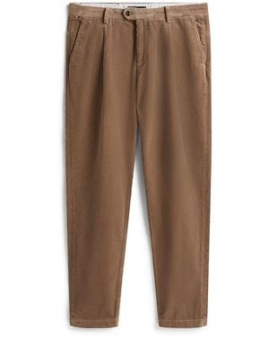 Tommy Hilfiger Harlem Pleated Tapered Corduroy Chinos - Brown