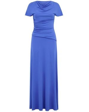 Forever New Gemini High Neck Jersey Maxi Dress - Blue