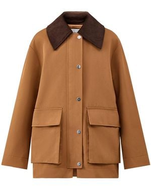 Ganni Heavy Twill Jacket - Brown
