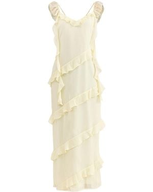 Pretty Lavish Rue Ruffle Maxi Dress - White