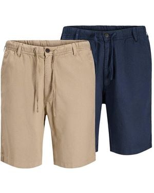 Jack & Jones Jaiden Hybrid Bondi Jogger Shorts 2 Pack - Blue