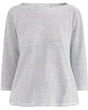 Eileen Fisher Bateau Neck Slim Top - White