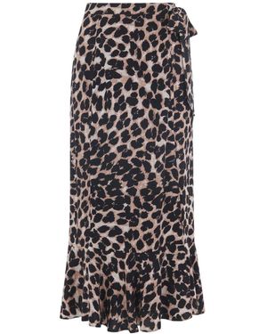 Whistles brushed leopard wrap skirt sale