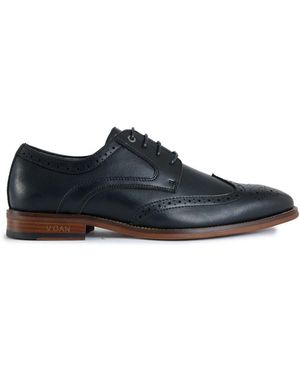V.Gan Mocha Brogue Shoes - Blue