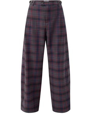 Damson Madder Haisley Check Trousers - Blue