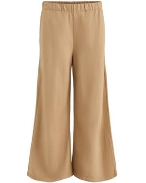 Eileen Fisher Wide Ankle Trousers - Natural