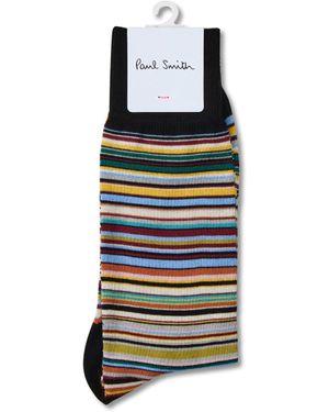 Paul Smith Sock Signature Strp - White