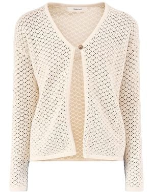 SELECTED Ivy Structure Knit Cardigan - Natural