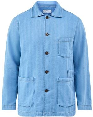 Universal Works Bakers Overshirt - Blue