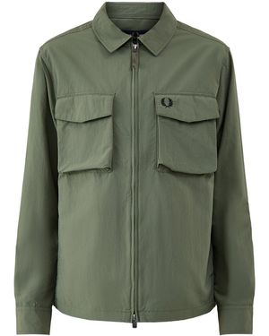 Fred Perry Ripstop Pocket Overshirt - Green