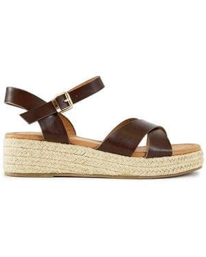 V.Gan Pekoe Espadrille Wedge Sandals - Brown