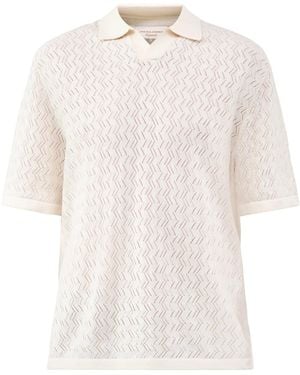 Jack & Jones Tyler Knit Polo Shirt Cream - White