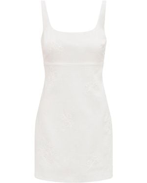 Forever New Evangeline Embellished Mini Dress - White