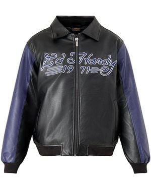 Ed Hardy Panther Pu Breaker Jacket - Black