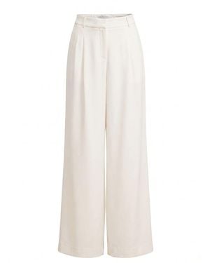 Forever New Annabelle Pleated Wide Leg Trousers - White