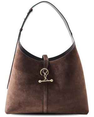 Strathberry Kite Hobo Suede Tote Bag - Brown