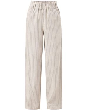 SELECTED Mariam Wide Leg Trousers Multi - White
