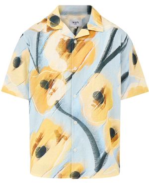 Wax London Didcot Abstract Print Short Sleeves Shirt - Multicolour