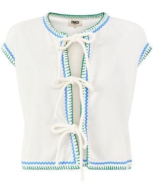 FRNCH Domenico Top Cream - Blue