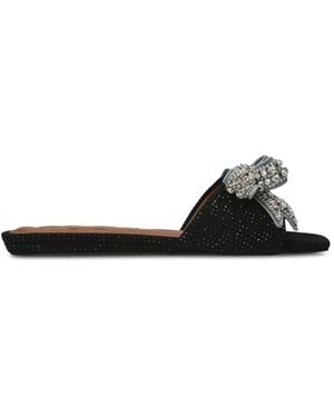 Kurt Geiger Kensington Bow Flat Sandal - White