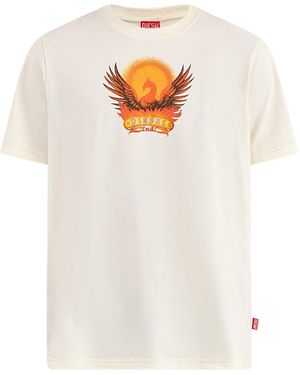 DIESEL Phoenix Graphic T-Shirt Cream - White