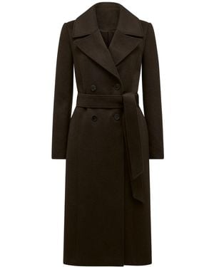 Forever New Blake Double Breasted Coat - Black