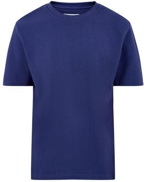 Wax London Textured Organic T-Shirt - Blue