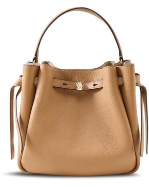 Tory Burch Romy Medium Bucket Bag Tan - Multicolour