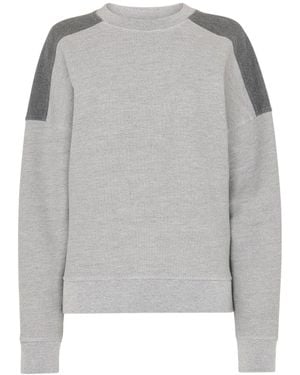 Whistles Contrast Detail Sweat - Grey