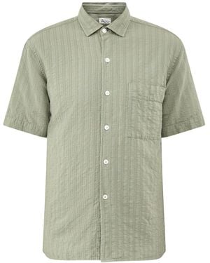 Hartford Short Sleeve Pattern Shirt - Green