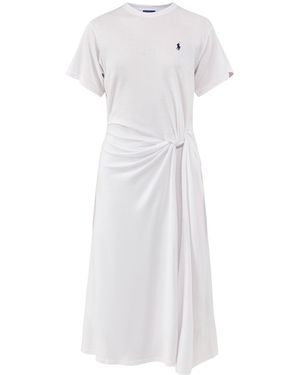Polo Ralph Lauren Midi T-Shirt Dress - White