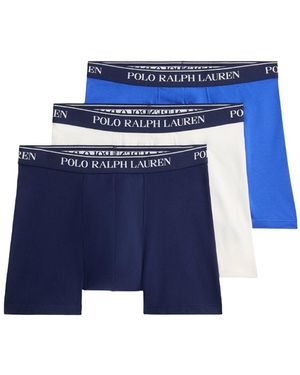 Polo Ralph Lauren 3 Pack Boxer Briefs Multi - Blue