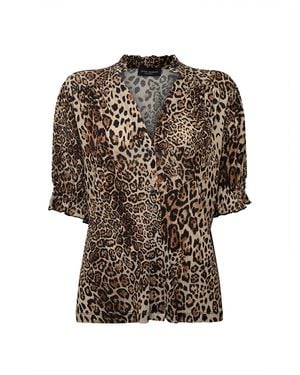 James Lakeland Leopard Print Blouse - Multicolour