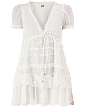 Free People Darcy Mini Short Sleeve Puff - White