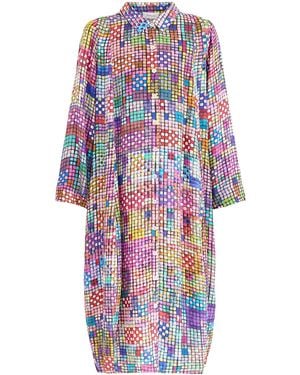 Sahara Coloured Glass Tiles Dress - White