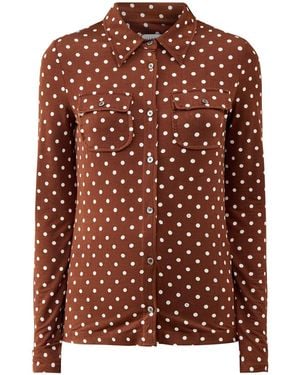Marella Mls Vinci Button-Neck Jumper - Brown