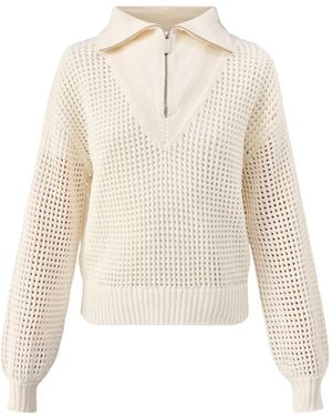 Sweaty Betty Tides High Half Zip Jumper Cream - White