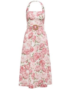 Forever New Blossom Halter Neck Midi Dress - Pink