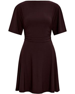 Forever New Cora Flutter Sleeve Tie Mini Dress - Red