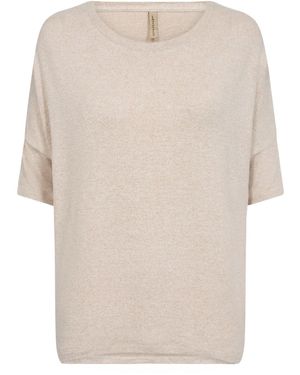 Soya Concept Biara Short Sleeve Knit Top - White