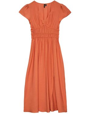 Vero Moda V-Neck Maxi Dress - Orange