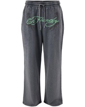 Ed Hardy Tattoo Club Straight Leg Joggers - Grey