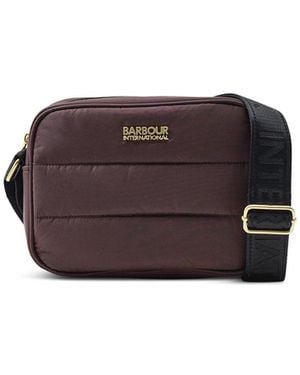 Barbour Monaco Baffle Quilted Crossbody Bag - Purple
