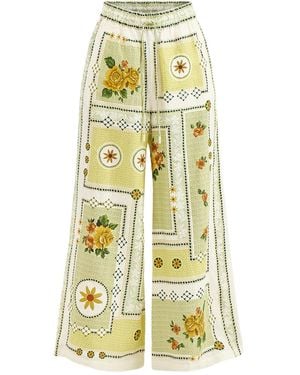 ALÉMAIS Dixie Wide Leg Trousers - Yellow