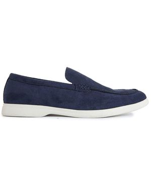 V.Gan Cashew Vegan Suede Microfibre Loafers - Blue