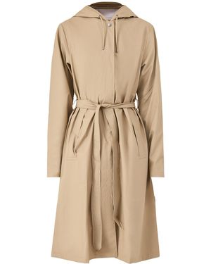 Rains A-Line Longer W Jacket W3 - Natural