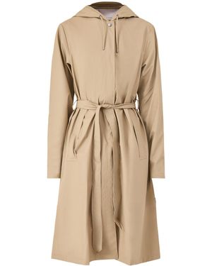 Rains A-Line Longer W Jacket W3 - Natural