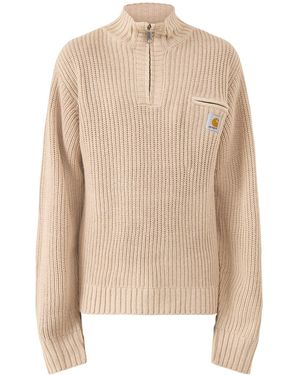 Carhartt Detroit Half Zip Jumper - Natural