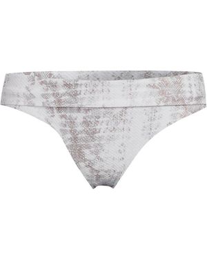 Heidi Klein Core Snake Print Fold Over Bottom - White